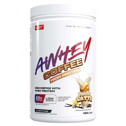 VAST AWHEY Coffee Vanilla Latte 450g high protein iced coffee powder