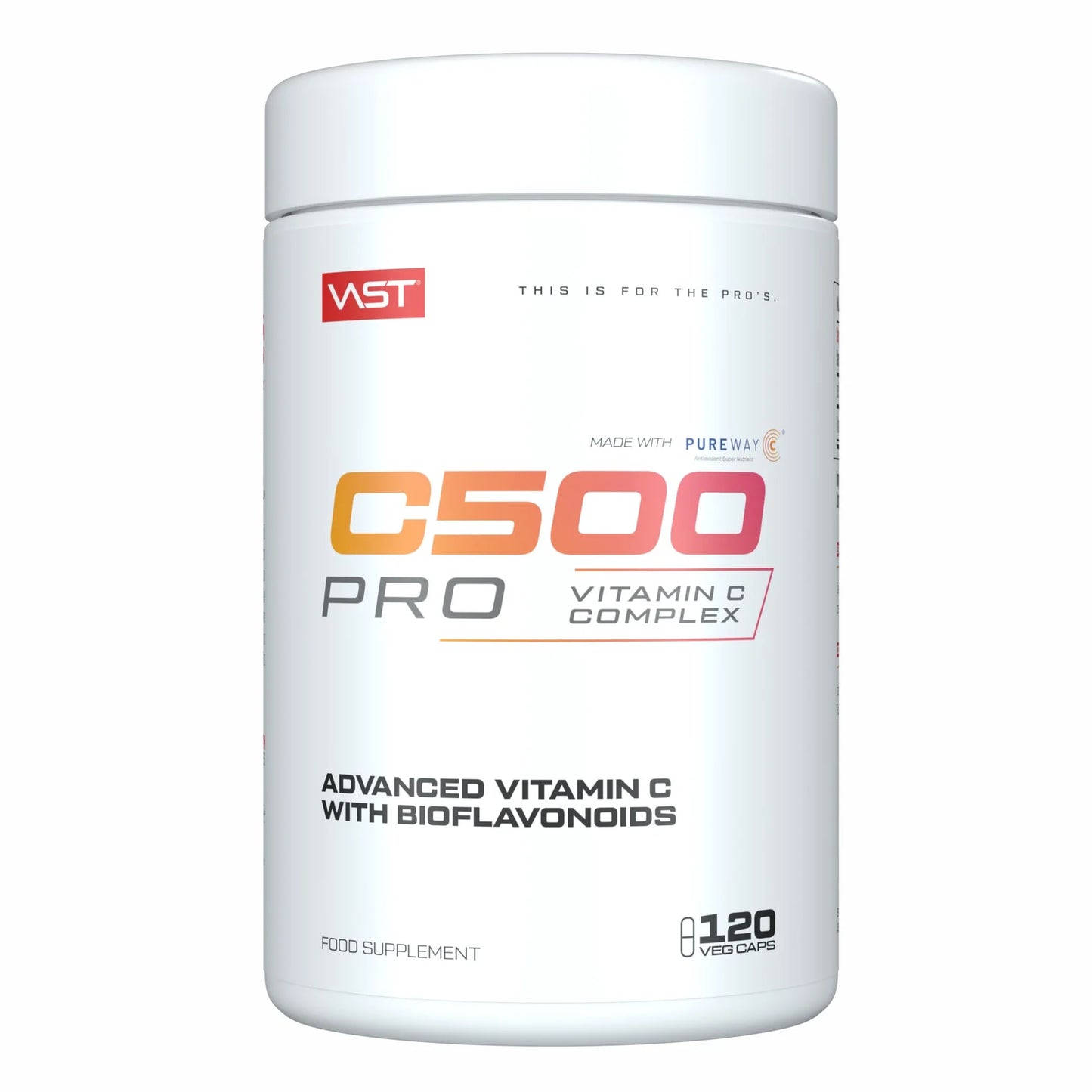 VAST C500 Pro Vitamin C Complex 120 Capsules – Advanced Vitamin C with Bioflavonoids