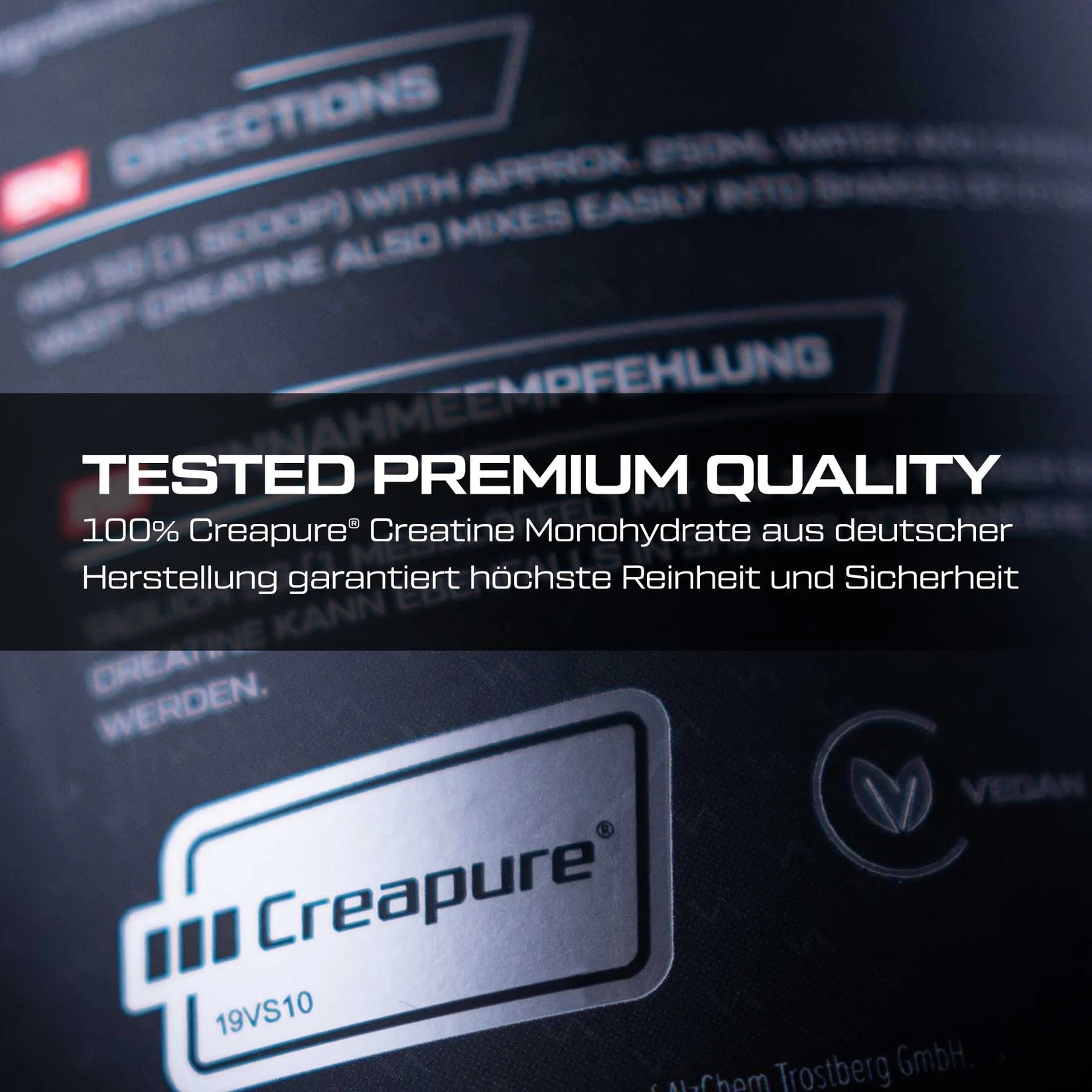 VAST Creatine Creapure 100% creatine monohydrate made in Germany premium quality