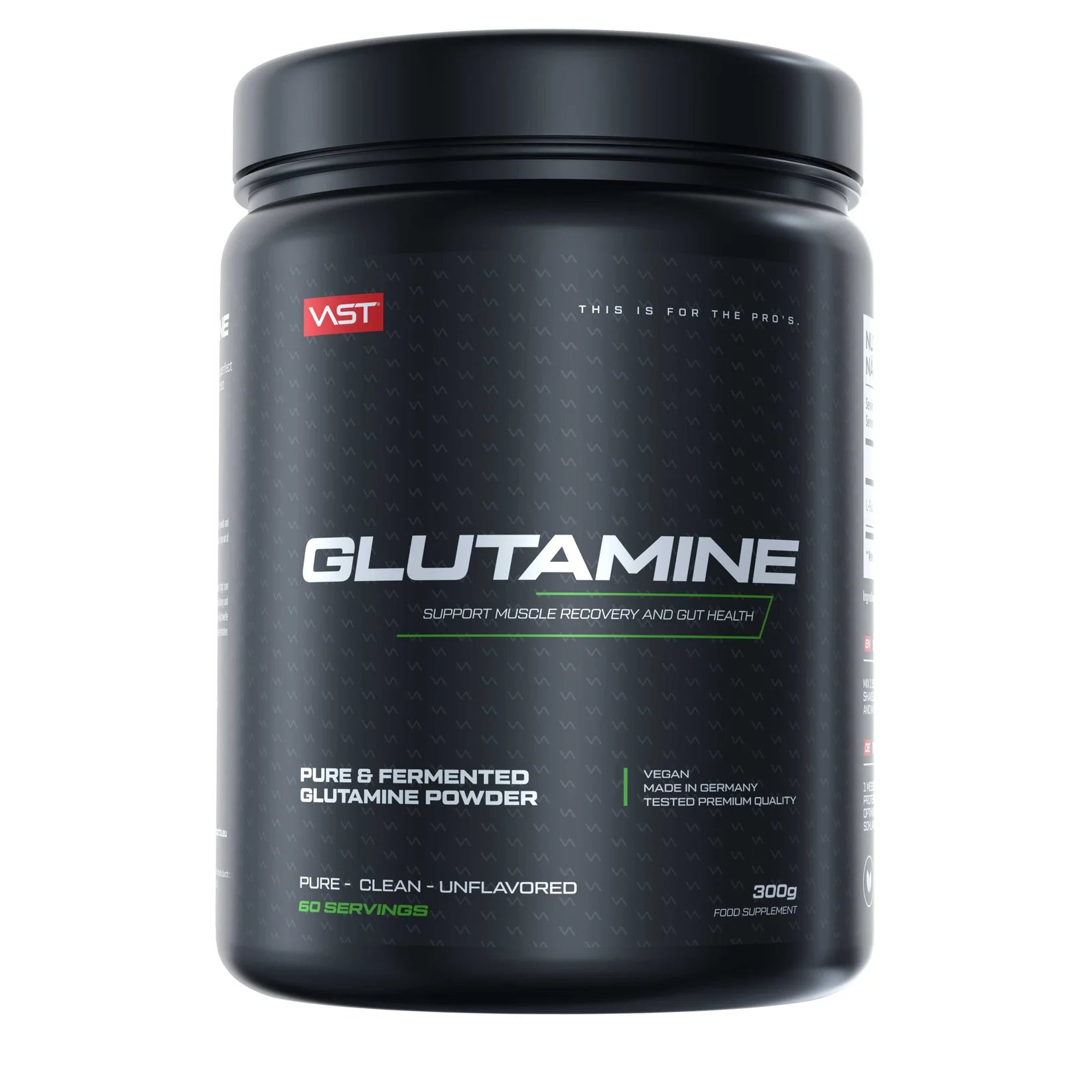 VAST Glutamine 300g L-Glutamine powder 60 servings