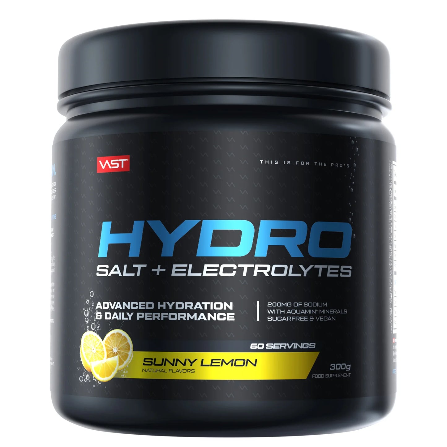 VAST Hydro 300g Sunny Lemon hydration and electrolyte formula 60 servings