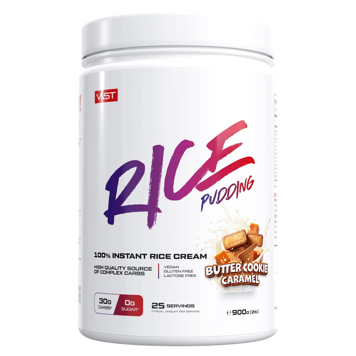 VAST Instant Rice Pudding Butter Cookie Caramel 900g high carbohydrate performance meal