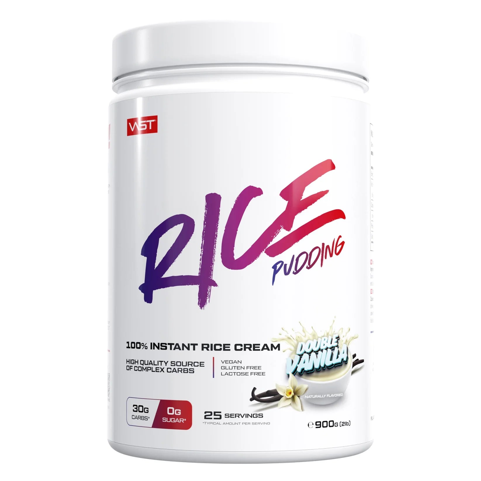 VAST Instant Rice Pudding Double Vanilla 900g high carbohydrate performance meal
