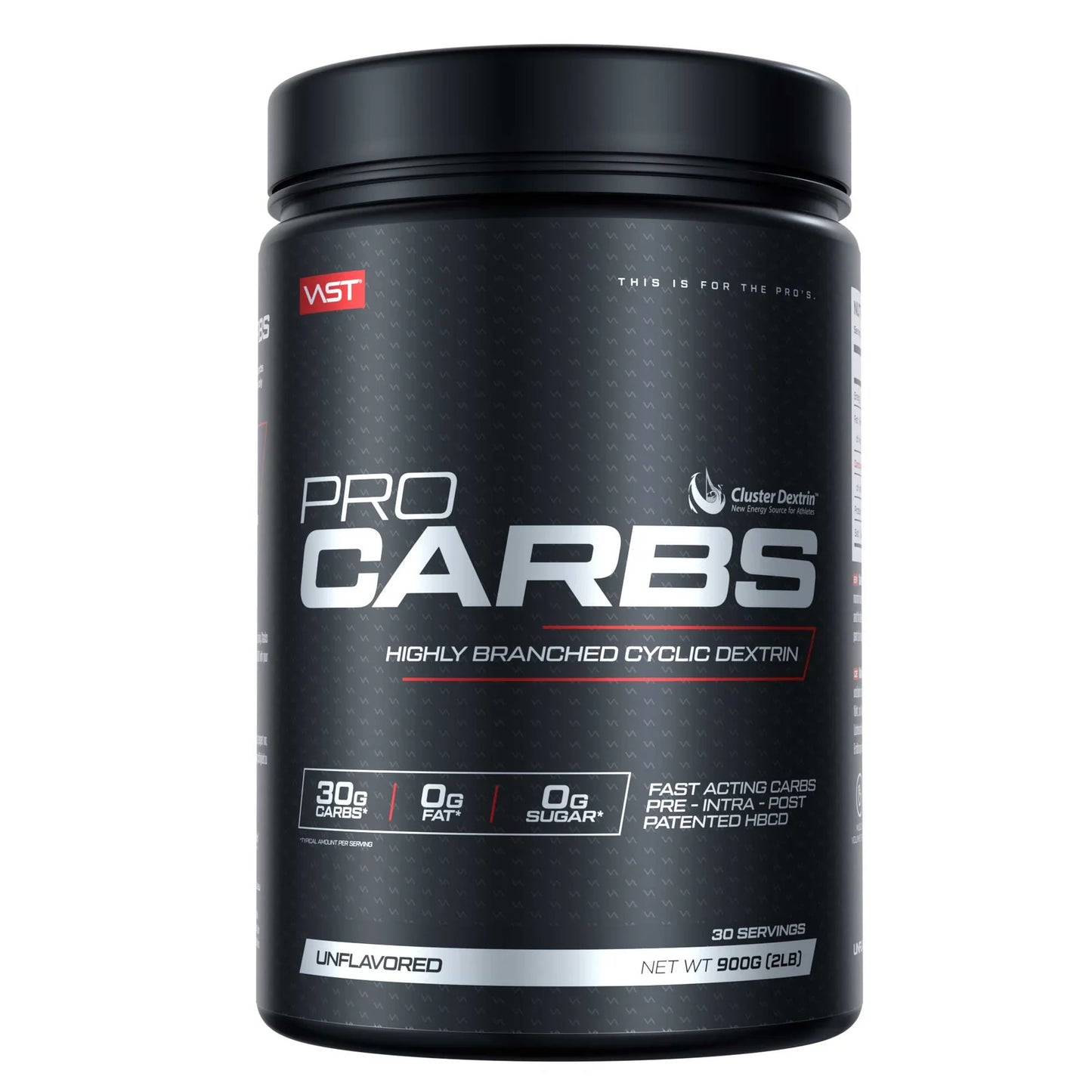 VAST Pro Carbs 900g Cluster Dextrin® powder – highly branched cyclic dextrin carbohydrate supplement