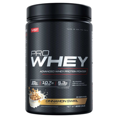 VAST Pro Whey 900g Cinnamon Swirl whey protein powder