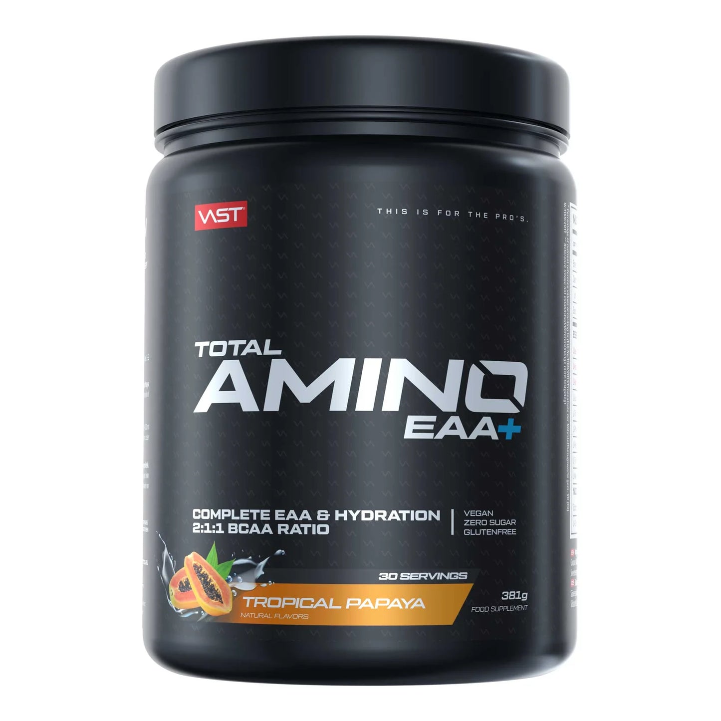 VAST Total Amino EAA 387g Tropical  Papaya intra workout amino drink