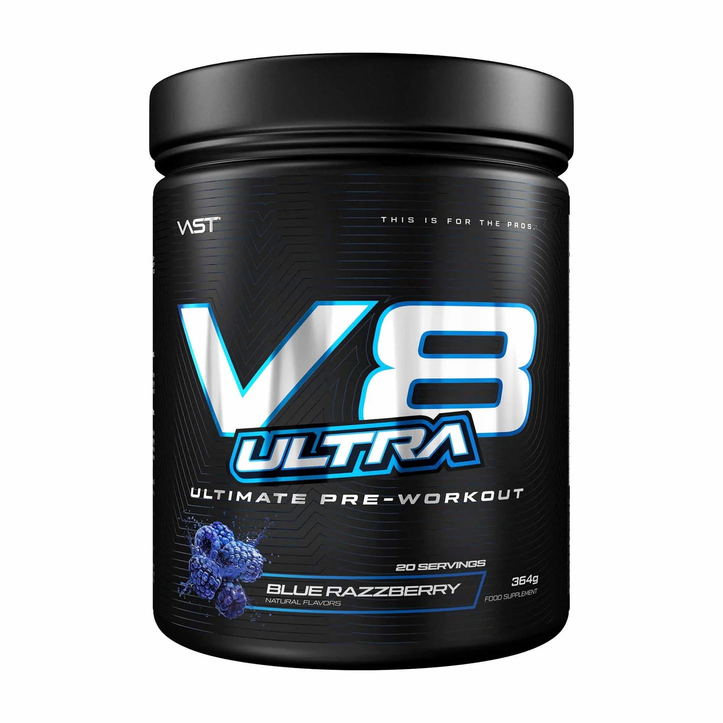 VAST V8 Ultra pre-workout Blue Raspberry 364g